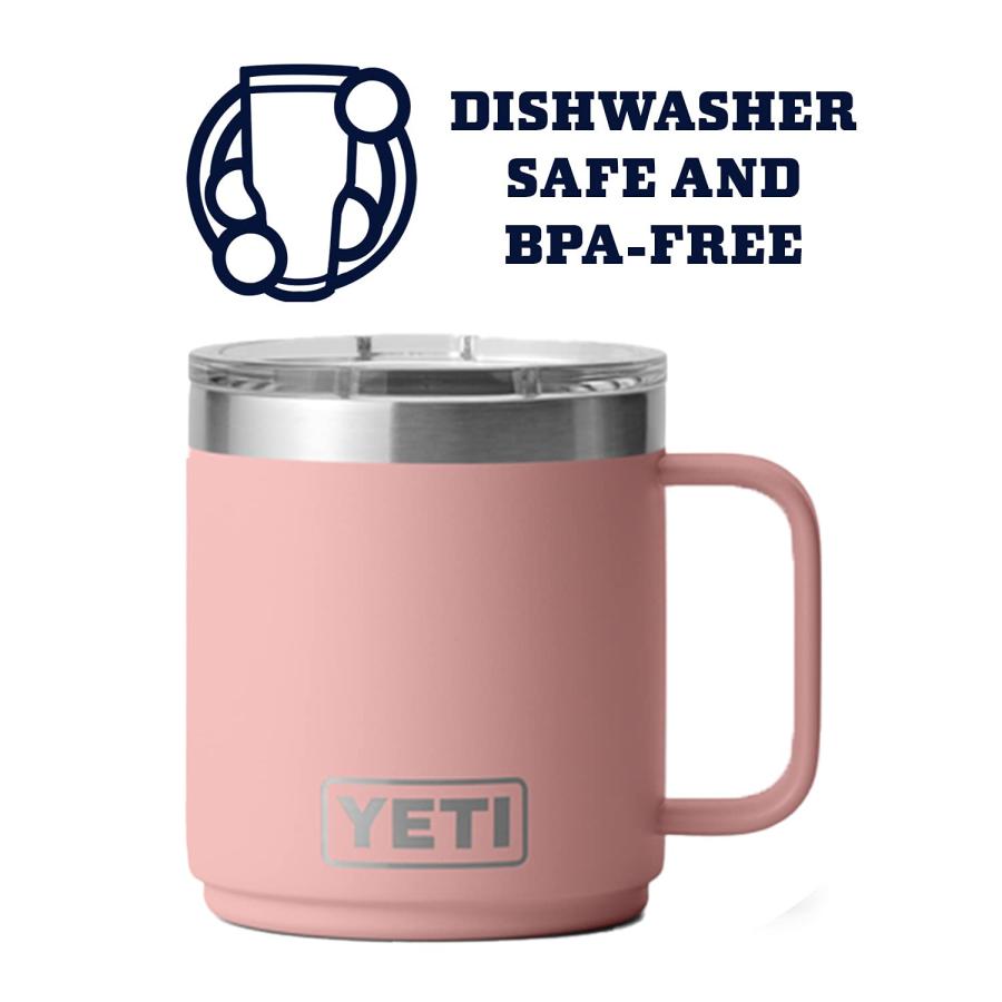 YETI Rambler 10オンス スタッカブルマグ マグスライダー蓋付き 真空断熱 ステンレス製、サンドストーンピンク