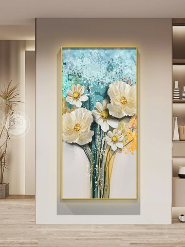 玄關畫裝飾畫現代簡約入戶正對門掛畫高級感走廊過道背景墻壁畫