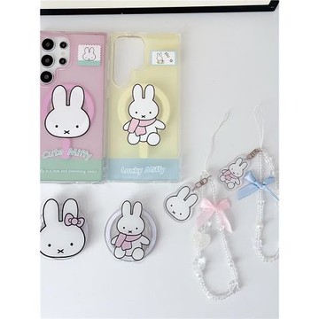 創意磁吸卡通粉黃兔子適用于三星GalaxyS25手機殼S25Ultra可愛少女心S24/S24PLUS全包防滑S23/S23+防摔保護套