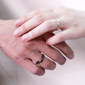 ART64 純銀刻字 晝夜銀戒 情侶對戒組 情侶戒指訂製