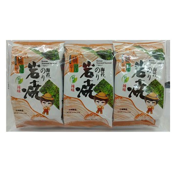 橘平屋岩燒海苔 辣味4.2g(3入)/串【康鄰超市】