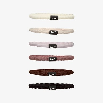 【Nike耐吉】  FLEX 6入組髮圈髮帶(米色) 瑜珈髮帶 吸汗束髮帶 耐用髮飾(N1009194140OS)棒球籃球壘球桌球羽球足球排球 牡羊座生日禮物 男友禮物 綁頭髮 女生禮物 兒童節禮物