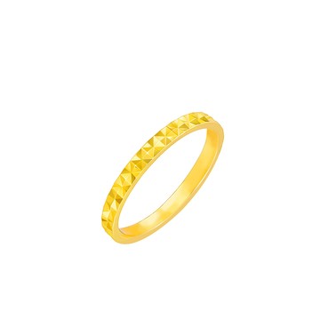 Just Gold 幾何光芒 黃金戒指
