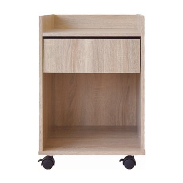 《HOPMA》美背單抽活動桌邊櫃 台灣製造 斗櫃 床頭 收納 梳妝台邊櫃 矮櫃 移動櫃-淺橡(漂流)木