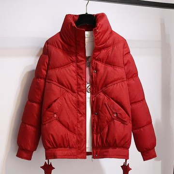 本命年紅色羽絨服女士短款小個子2025年冬季新款韓版寬松外套時尚