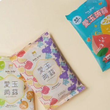 【hahababy】愛玉蒟蒻16入(蘋果/葡萄) 低熱量 全素 愛玉 果汁原汁 甜而不膩 獨立小包 台灣製作
