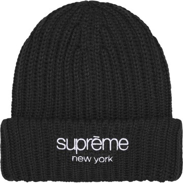 SUPREME 刺繡 紐約 毛帽 秋冬 保暖