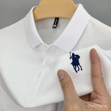 【高端麵料】斷碼特價夏季短袖翻領中老年冰絲衫男士薄款寬鬆POLO商務上衣爸爸🔥三月放送aaa QOAR