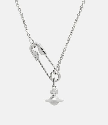 Vivienne Westwood Safety Pin Pendant Necklace Silver Women