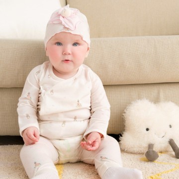 奇哥 比得兔 蝴蝶比得初生褲-羊毛保暖布(0-6個月)