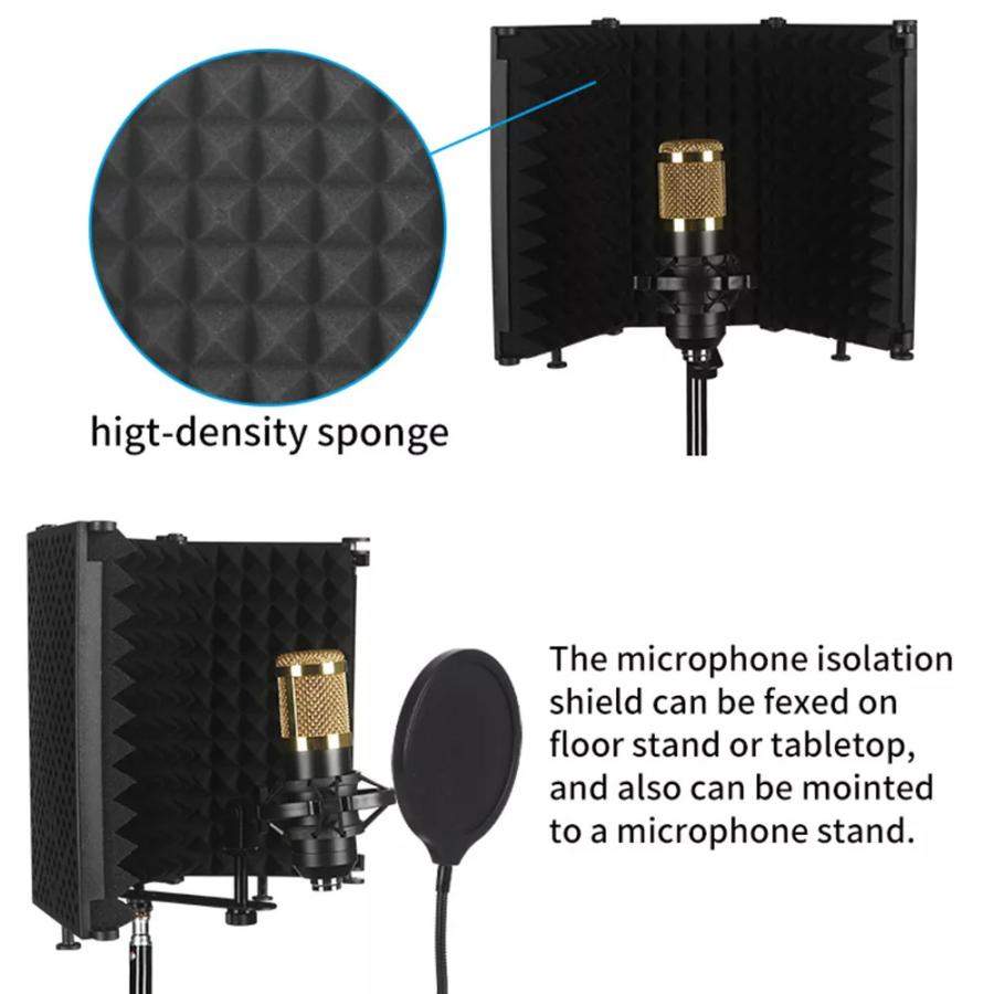 プロマイク5パネル レコーディングスタジオ 分離シールド高密度スポンジ