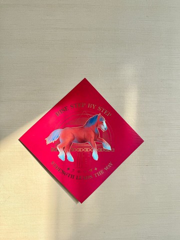 【預購】Wisi Huang【步安心順】亮金馬年春聯斗方 (單張)