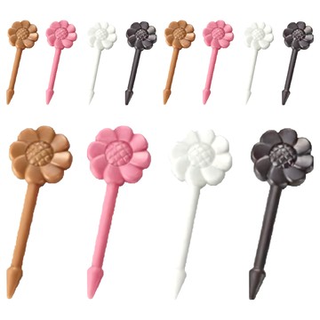 TORUNE 花朵水果叉 Set 12支 便當裝飾迷你小叉  1組