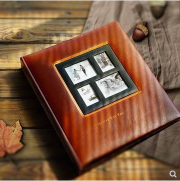 皮質相冊影集大容量6寸相冊本5插頁式7寸家庭復古照片混裝紀念簿8 99購物節