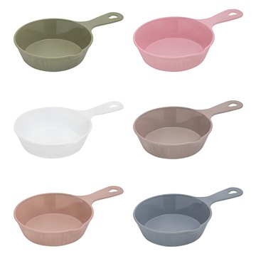 Compose House 附柄小碟6入組  1組  6件組把手盤  卡其色+粉紅色+白色+摩卡灰+粉米色+藍色