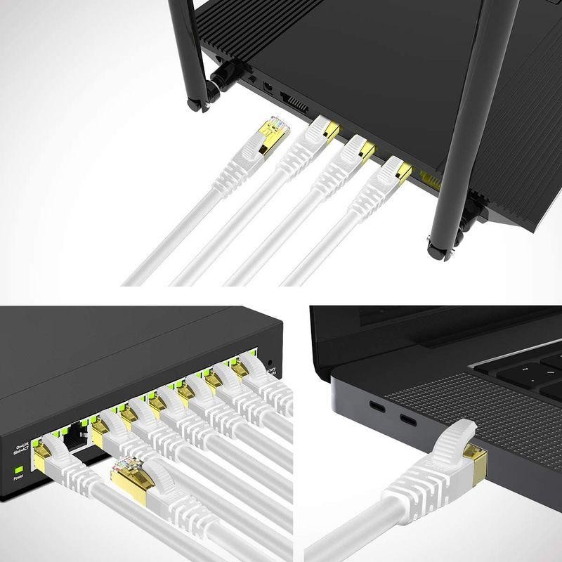 5m KASIMO LANケーブル CAT8 カテゴリー8 超高速 最大40Gbps 2000MHz