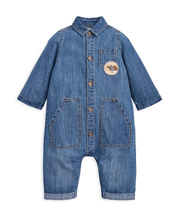 藍海山丘-長袖連身兔裝6-9m