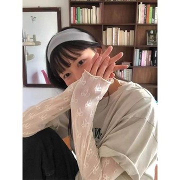 韓系可愛蝴蝶結網紗打底衫女長袖修身內搭蕾絲衫春季新款