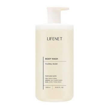 LIFENET 香氛沐浴露 Floral Musk 弱酸性 含杏仁萃取物  1L  1瓶
