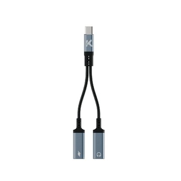 KTNET GT4 TypeC 1轉2耳麥+60W充電轉接線10CM