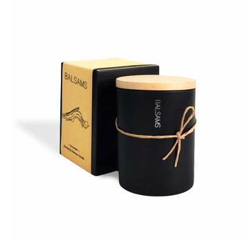 促銷【Balsams 白森氏】香氛工藝蠟燭200g(黑盒)-東方烏木(效期2027/05/15)