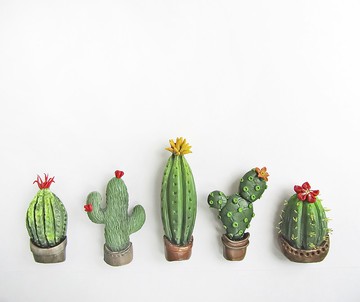 仙人掌胸針 綠色胸針 Botanical Jewelry 墨西哥仙人掌別針 多肉胸針