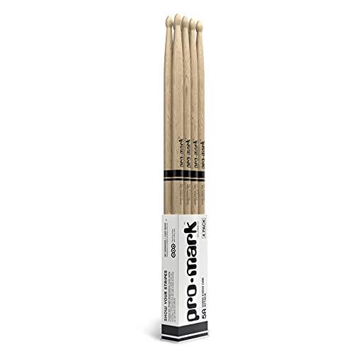 ProMark Classic Attack 5A Shira Kashi Oak Drumsticks, Oval Wood Tip, Four P