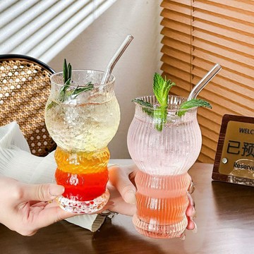 日常實用✨ins風創意玻璃杯高顏值家用精釀啤酒杯維羅特扎啤杯香檳杯果汁杯