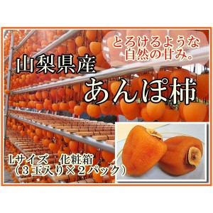 [予約 12月1日-12月20日の納品] あんぽ柿 Ｌサイズ ２パック化粧箱 山梨県産 冬ギフト お歳暮 御歳暮