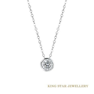 King Star 30分最白D 3EX 天然鑽石項鍊 經典款 泡泡