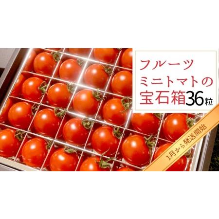 ふるさと納税 フルーツミニトマト の 宝石箱 36粒  野菜 トマト フルーツ ミニトマト フルーツ  茨城県つくばみらい市