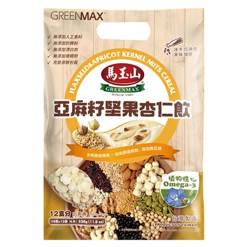 馬玉山亞麻籽堅果杏仁飲 含植物性 Omega-3  336g  1袋