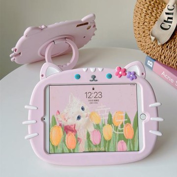 蘋果ipad第9代平板保護套五360度可旋轉air2硅膠A2602八九適用mini5可愛10.2防摔9.7寸2022款pro11兒童卡通十