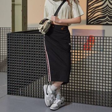 NBA 女款 側邊織帶 開岔 長裙