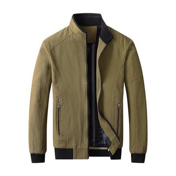 【巴黎精品】軍裝外套休閒夾克-素色立領簡約棉質男外套4色a1ck53