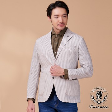 【BARONECE】素雅大方百搭休閒獵裝_淺卡其(330203-05)