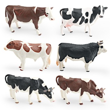 🌈「動物世界」仿真農場家禽動物奶牛模型兒童認知荷斯汀奶牛娟珊母牛擺件