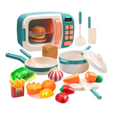 Cute Stone盟石 兒童仿真微波爐切切樂玩具 優選環保材質 安全無異味  21 x 24 x 16cm  CS603001  1組