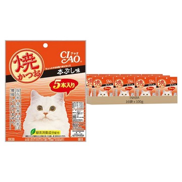 INABA CIAO 啾嚕 宗田鰹燒魚柳條  原味高湯  100g  16袋