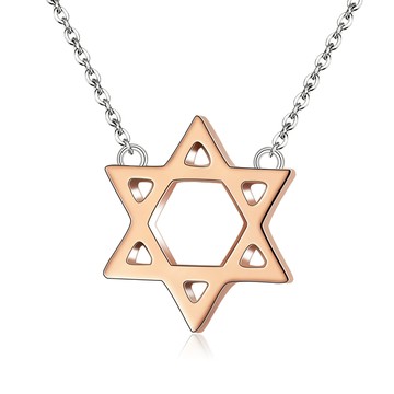 項鍊．六芒星．白鋼．．閨蜜禮物．無禮盒