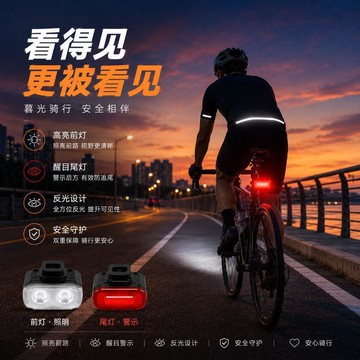 現貸隔日達620💥自行車車前燈前燈騎行強光夜騎警示山地單車公路尾燈裝備充電配件