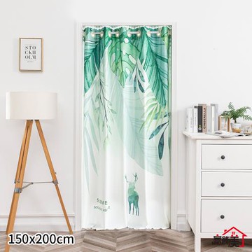 【傢飾美】新款式北歐系列打孔穿桿式拉簾寬(贈-門簾桿)