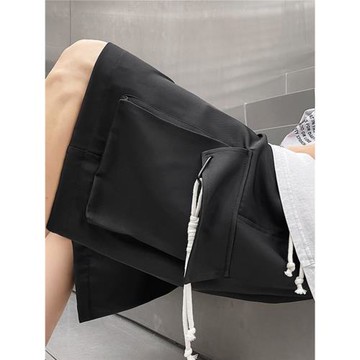 冰絲短褲男夏季薄款褲子寬松休閑五分褲多口袋直筒工裝褲5分中褲