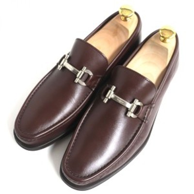 未使用品▼Salvatore Ferragamo サルヴァトーレフェラガモ ロゴ刻印 スウェードレザー ドライビングシューズ/ローファー 緑 7 メンズ 伊製