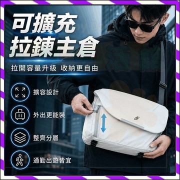 【台灣出貨】男士單肩包 斜背包 單肩包 通勤包 探索星空阿波羅 磁吸扣斜挎包 郵差包 騎行背包 機能包  筆電包