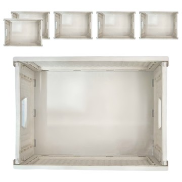生活特工 變形堆疊收納箱 簡單且快速組裝  白  L(29.1 x 21 x 11.8cm)  6個