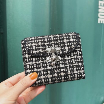 錢包 - 金色黑斜紋