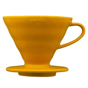 HARIO 好璃奧 V60 彩虹磁石濾杯  芥末黃02 1~4杯  1個  1~4杯