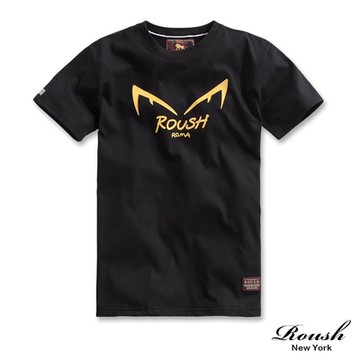 Roush 翻玩FENDI小惡魔晶油膠印短T(2312307)