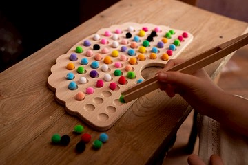 木製彩虹玩具（附爪），天然木製益智玩具